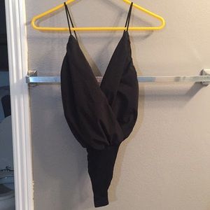 Plunged V-neck Bodysuit